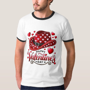 T-shirt Joyeuse Saint-Valentin Chapeau de Cowboy �