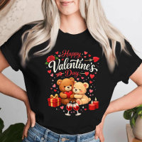 T-Shirt Joyeuse Saint-Valentin | Couple d'ours mig