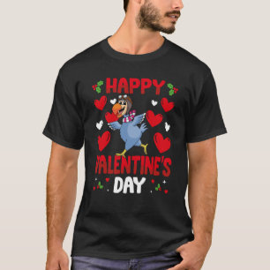 T-shirt Joyeuse Saint-Valentin Dodo Oiseau Cœur Amour Anim
