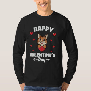 T-shirt Joyeuse Saint-Valentin Lynx Amoureux des Animaux C