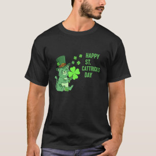 T-shirt Joyeuse St Cattrick's Day Chanceux Chat Irlandais 