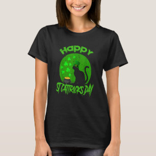 T-shirt Joyeuse St Chat Tours Jour Chat Noir Trèfle St Pat