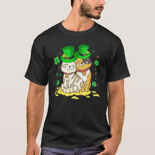 T-shirt Joyeuse St Patrick Shamrock,Chat d'amour, Patricks