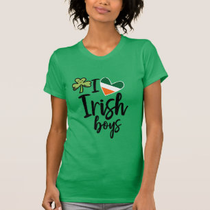 T-shirt Joyeuse St. Patrick's Day J'aime le garçon irlanda
