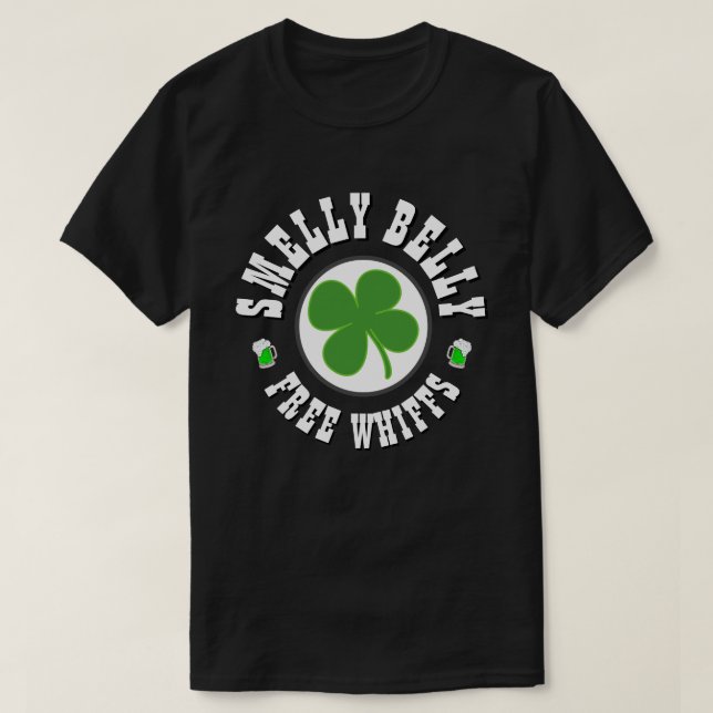 T-shirt Joyeuse St Patrick's Day SMELLY BELLY (Design devant)