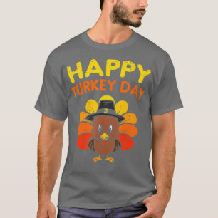 T-shirt Joyeuse Turquie Day mignonne Thanksgiving Pilgrim