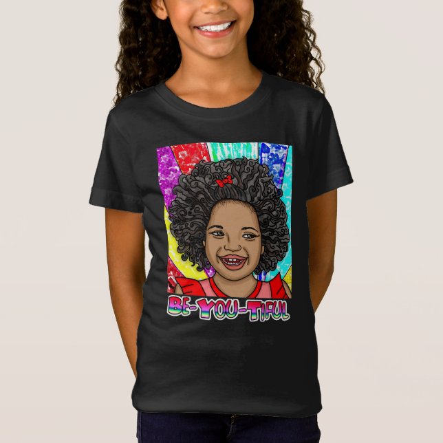 T-Shirt Joyeuses boules | ART NUMÉRIQUE | Fille afro-améri (Devant)