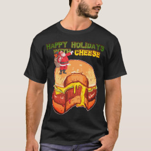 T-shirt Joyeuses Fêtes avec Fromage, Cheeseburger de Noël