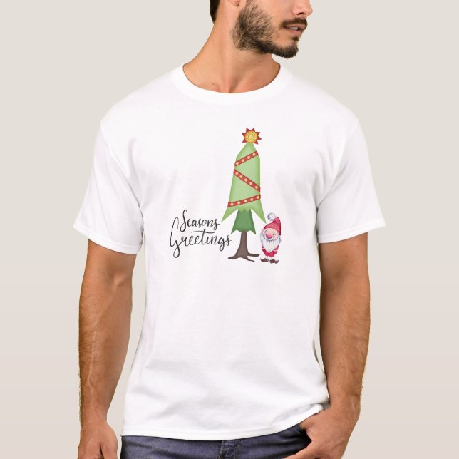 T-shirt Joyeuses Fêtes Gnome (Devant)