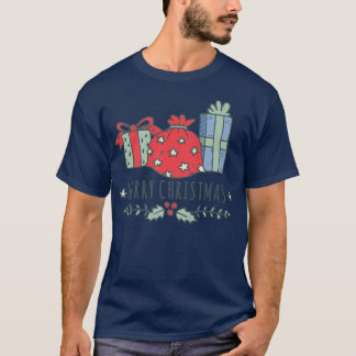 T-shirt Joyeuses fêtes Noël éléments mignons
