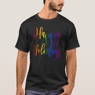T-shirt Joyeuses fêtes Noël Gay pride Rainbow LGBTQ