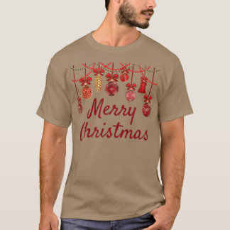 T-shirt Joyeuses fêtes Ornements Joyeux Noël Hanoukka
