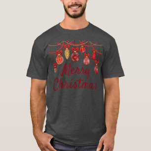 T-shirt Joyeuses fêtes Ornements Joyeux Noël Hanoukka