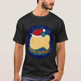 T-shirt Joyeuses Fêtes Santa Poisson Rouge