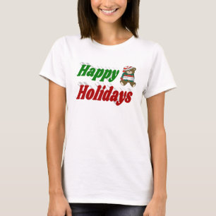 T-shirt Joyeuses fêtes Teddy Bear typographie de Noël