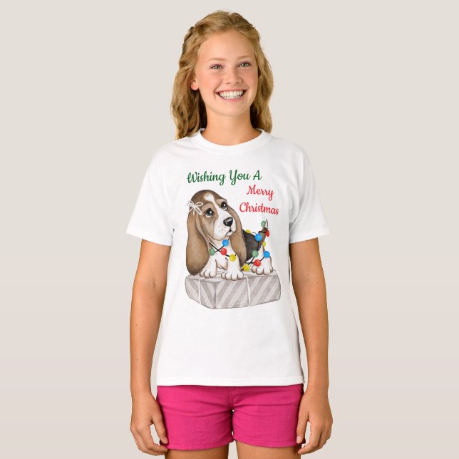 T-shirt Joyeuses Filles de Noël (Devant entier)