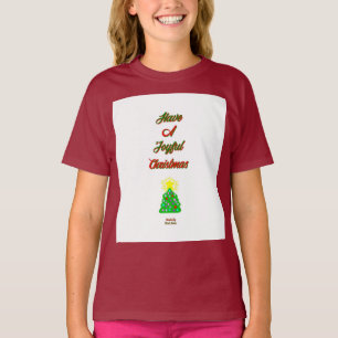 T-shirt Joyeuses Filles de Noël Maroon Basic T Shirt