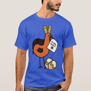 T-shirt Joyeuses Oreilles De Lapin De Pâques Sur Thanksgiv