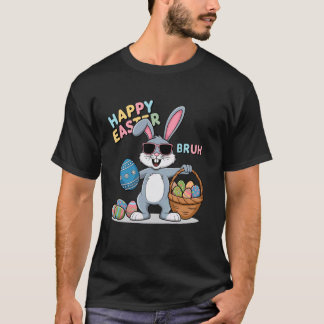 T-shirt Joyeuses Pâques Frère Lapin de Pâques Drôle Enfant