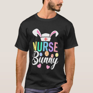 T-shirt Joyeuses Pâques Infirmière Lapin Oreilles de Lapin