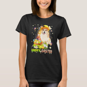 T-shirt Joyeuses Pâques Mignon Lapin Chien Corgi Œufs Pani