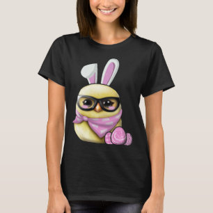 T-shirt Joyeuses Pâques Mignon Poulet Lapin Oreilles de La