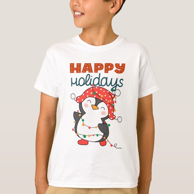 T-shirt Joyeuses Vacances Mignonnes (Devant)