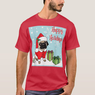 T-shirt Joyeuses vacances Père Noël Carlin et présente