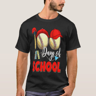 T-shirt Joyeux 100 Jours De Baseball Scolaire 100 Jours Sm