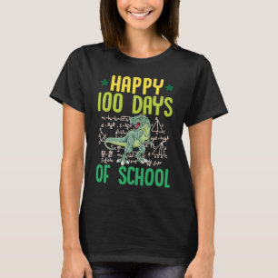T-shirt Joyeux 100 Jours De L'École Rex Dinosaur Enseignan