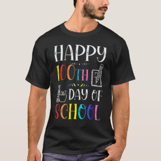 T-shirt Joyeux 100 Jours De Vie Scolaire Enseignants Étudi