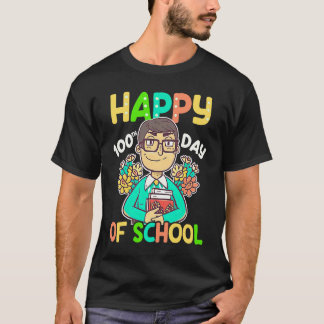 T-shirt Joyeux 100 Jours D'école 100 Jours D'école Enseign