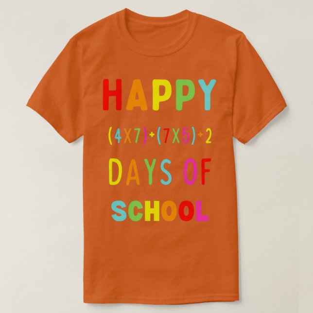 T-shirt Joyeux 100 jours d'école 49 (Design devant)
