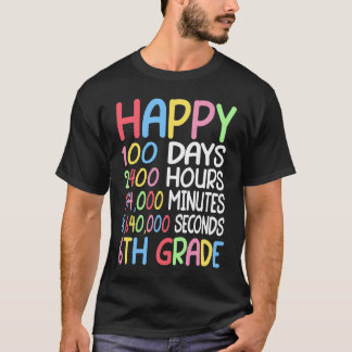 T-shirt Joyeux 100 Jours D'École Élève de 6e Mathématiques