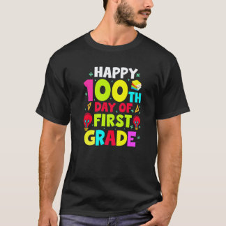 T-shirt Joyeux 100 Jours d'École Enfants Enseignant Élève