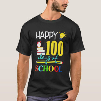 T-shirt Joyeux 100 Jours D'École Enseignant Élève Filles