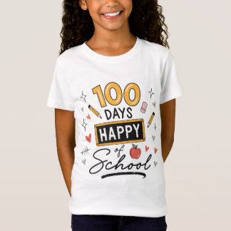T-Shirt Joyeux 100 Jours d'École Enseignant Maternelle