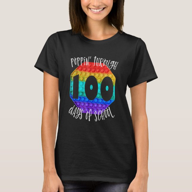 T-shirt Joyeux 100 Jours D'École Et Toujours Poppin 100E J (Devant)