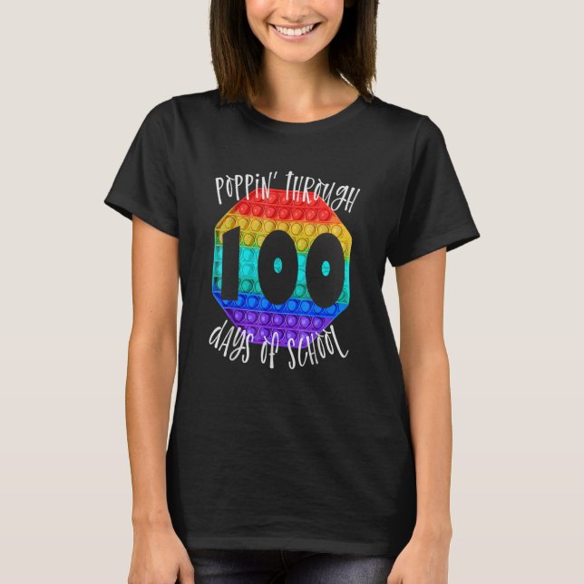 T-shirt Joyeux 100 Jours D'École Et Toujours Poppin 100E J (Devant)