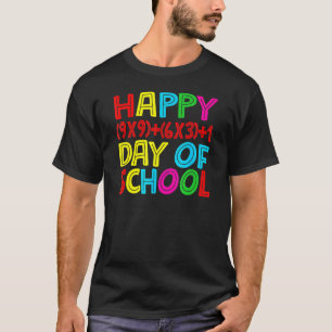 T-shirt Joyeux 100 jours d'école Formule mathématique du 1
