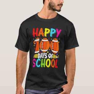 T-shirt Joyeux 100 Jours D'École Mignon Professeur De Foot