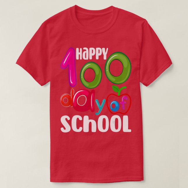 T-shirt Joyeux 100 Jours D'École Pour Les Étudiants Enseig (Design devant)