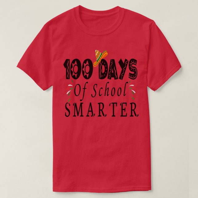 T-shirt Joyeux 100 jours plus intelligent (Design devant)