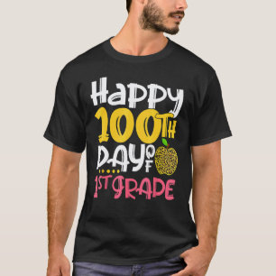 T-shirt Joyeux 100e jour de 1re année enseignante fille 10