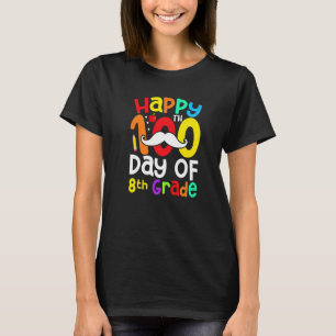 T-shirt Joyeux 100e Jour de 8e année Mustache Enseignant S