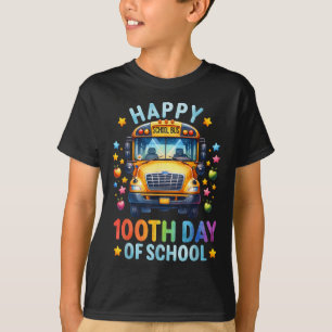 T-shirt Joyeux 100E Jour De Conducteur De Bus Scolaire 100