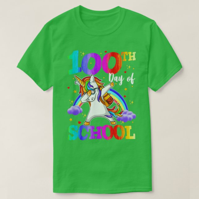 T-shirt Joyeux 100e Jour De L'École De Squad Dabbing Uni (Design devant)