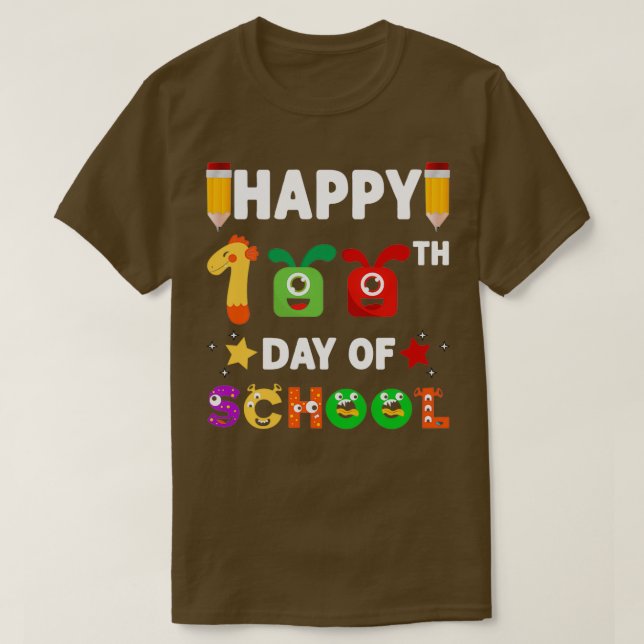T-shirt Joyeux 100e jour de l'école pour enfants enseignan (Design devant)