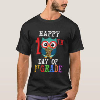 T-shirt Joyeux 100e jour de première année Enseignant Owl 