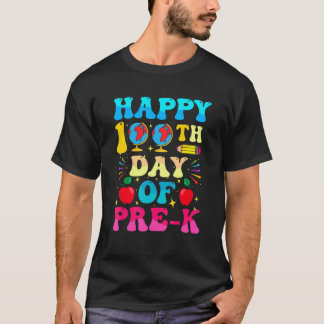 T-shirt Joyeux 100e jour de professeur de pré-maternelle 1
